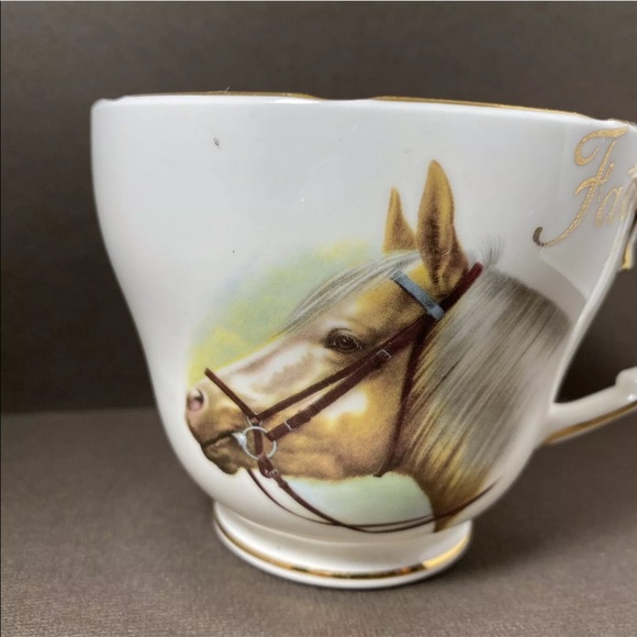 Tea Cup And Saucer Father Horses Duchess Bone China England Large Size - Picture 6 of 12